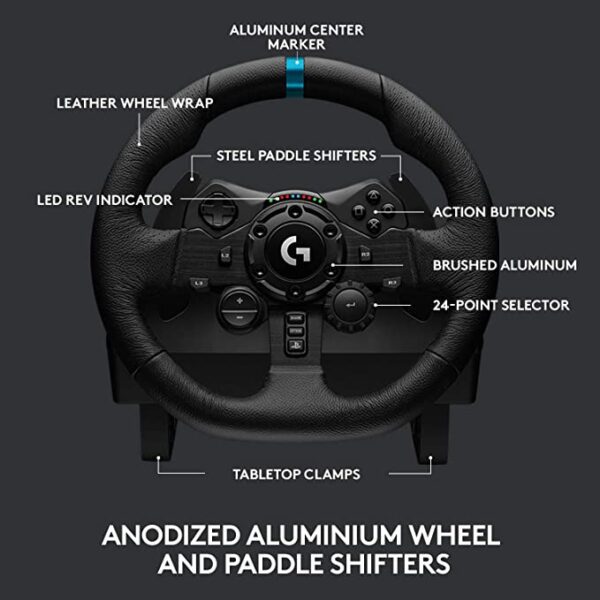 LOGITECH G923 Racing Wheel and Pedals - PC/PS - BLACK - USB - UK - Image 3