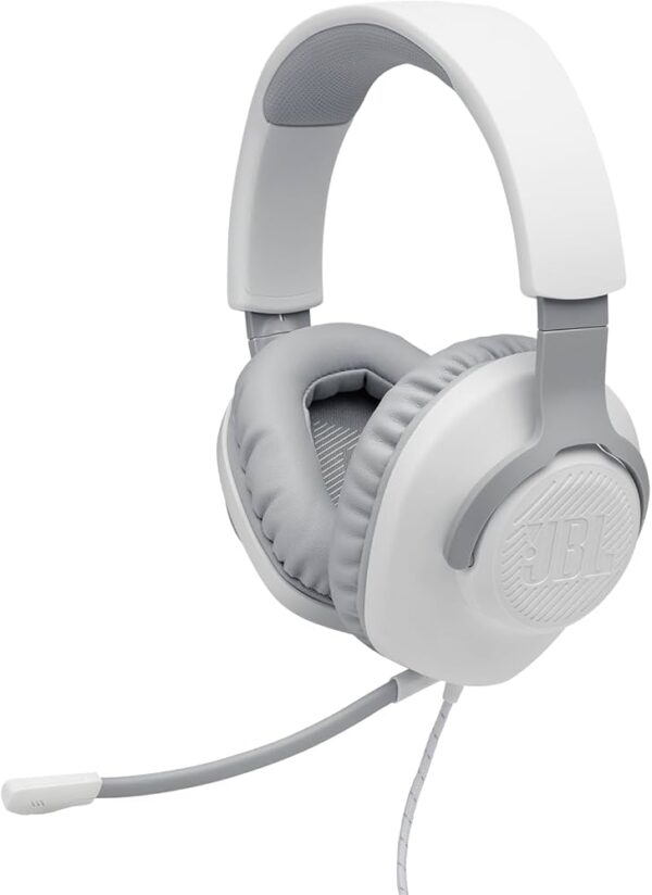 WHITE-JBL Quantum 100, Gaming-Wired Over-ear Headset,white